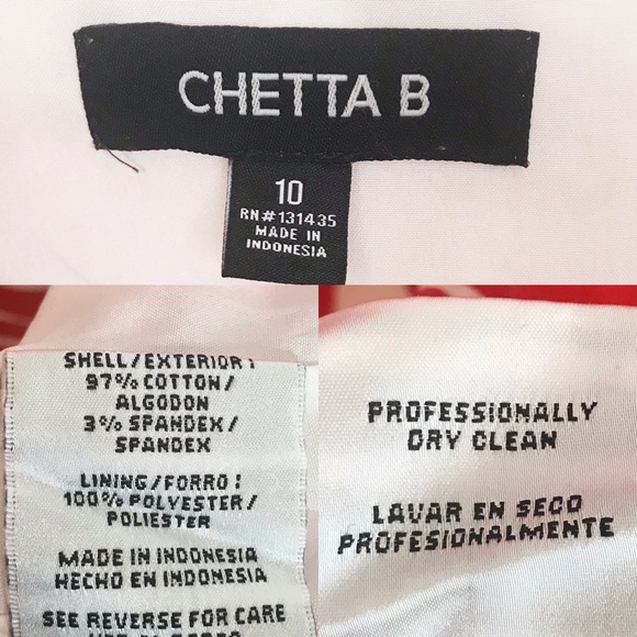 Chetta B Orange/Red & White Print Sheath Dress 10 - Picture 5 of 5